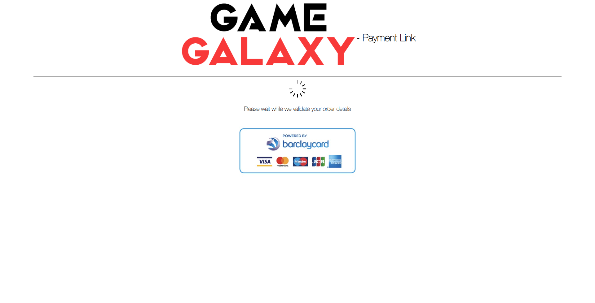 <p><strong>Game Galaxy Is a custom payment app of the Prime Gamez Company.</strong></p>

<p>We Have used a manual approach in verifying the clients&#39; payment options.</p>

<p><u>The main features of the app are:</u></p>

<ul>
	<li>Collecting the Information about the <strong>Order, Payment option</strong>, and <strong>Card details</strong>.</li>
	<li>Admin staff will get the notification on entry on each page for example on the first page A buyer will enter the Order Number and Post Code and this information will be received by an admin staff member, this member will verify the information manually and then allow the buyer to proceed to the next page. On the next page the user will enter the payment option information and the same process will be done by the admin on each page.</li>
	<li>Upon entering the wrong information, admin staff can reject the proceeding and the buyer will be prompted to enter the correct information.</li>
	<li>For the ease of the Admin Staff and Buyer, I have also embedded a custom&nbsp;<strong>real-time notification</strong> system in this web app.</li>
</ul>

<p>&nbsp;</p>